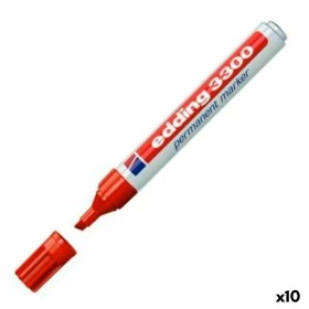 Marqueur permanent Edding 3000 Rouge (10 Unités) de Edding, Marqueurs indélébiles & Stylos-marqueurs - Réf : S8421277, Prix :...