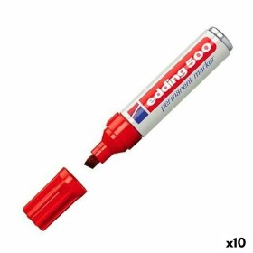 Rotulador permanente Edding 500 Vermelho (10 Unidades) de Edding, Marcadores permanentes - Ref: S8421308, Preço: 30,37 €, Des...