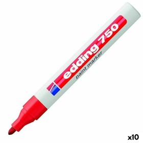 Marqueur permanent Edding 750 Rouge (10 Unités) de Edding, Marqueurs indélébiles & Stylos-marqueurs - Réf : S8421330, Prix : ...