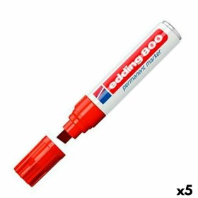 Marcatore permanente Edding 800 Rosso (5 Unità) di Edding, Pennarelli indelebili e marcatori - Rif: S8421352, Prezzo: 29,16 €...