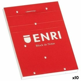 Notepad ENRI Red A6 80 Sheets (10 Units) by ENRI, Notepads & Memo Books - Ref: S8421431, Price: 9,28 €, Discount: %