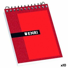 Bloc de Notas ENRI Rojo 80 Hojas 4 mm (10 Unidades) de ENRI, Blocs y cuadernos de notas - Ref: S8421434, Precio: 10,95 €, Des...