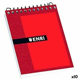 Notepad ENRI Red 1/8 80 Sheets 4 mm (10 Units) by ENRI, Notepads & Memo Books - Ref: S8421438, Price: 15,04 €, Discount: %