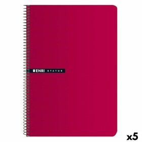 Caderno ENRI Vermelho 21,5 x 15,5 cm (5 Unidades) de ENRI, Cadernos de argolas - Ref: S8421451, Preço: 16,14 €, Desconto: %