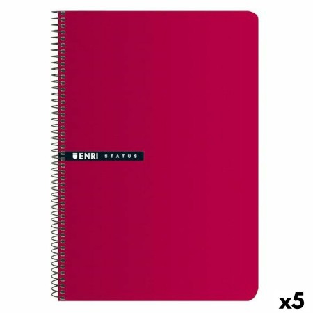 Caderno ENRI Vermelho 21,5 x 15,5 cm (5 Unidades) | Tienda24 - Global Online Shop Tienda24.eu