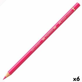 Colouring pencils Faber-Castell Polychromos 124 Pink (6 Units) by Faber-Castell, Drawing materials - Ref: S8421505, Price: 9,...