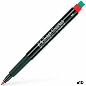 Marcatore permanente Faber-Castell Multimark 1513 F Rosso (10 Unità) di Faber-Castell, Pennarelli indelebili e marcatori - Ri...