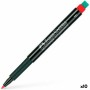 Marcatore permanente Faber-Castell Multimark 1513 F Rosso (10 Unità) | Tienda24 - Global Online Shop Tienda24.eu