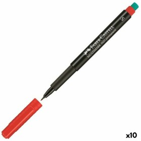 Marqueur permanent Faber-Castell Multimark 1523 M Rouge (10 Unités) de Faber-Castell, Marqueurs indélébiles & Stylos-marqueur...