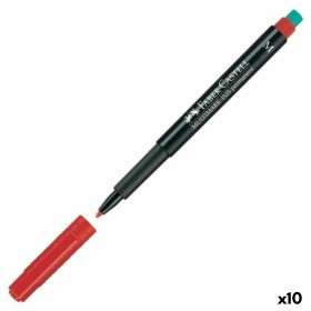 Marqueur permanent Faber-Castell Multimark 1525 M Rouge (10 Unités) de Faber-Castell, Marqueurs indélébiles & Stylos-marqueur...