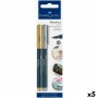 Conjunto de Canetas de Feltro Faber-Castell Creative Studio Metallics Dourado Metal (5 Unidades) | Tienda24 - Global Online Shop Tienda24.eu