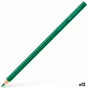 Colouring pencils Faber-Castell Colour Grip Emerald Green (12 Units) by Faber-Castell, Drawing materials - Ref: S8421878, Pri...