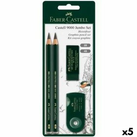 Ensemble de Crayons Faber-Castell Noir (5 Unités) de Faber-Castell, Matériel de dessin - Réf : S8421910, Prix : 34,65 €, Remi...