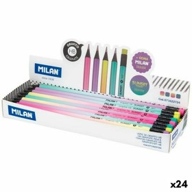 Bleistift mit Radiergummi Milan Sunset rund HB (24 Stück) von Milan, Zeichnungsmaterialien - Ref: S8422239, Preis: 11,62 €, R...