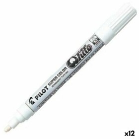 Permanent marker Pilot White (12 Units) by Pilot, Permanent Markers & Marker Pens - Ref: S8422478, Price: 38,82 €, Discount: %