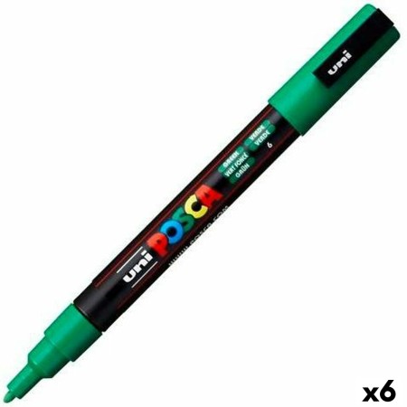 Marker POSCA PC-3M Green (6 Units) | Tienda24 - Global Online Shop Tienda24.eu