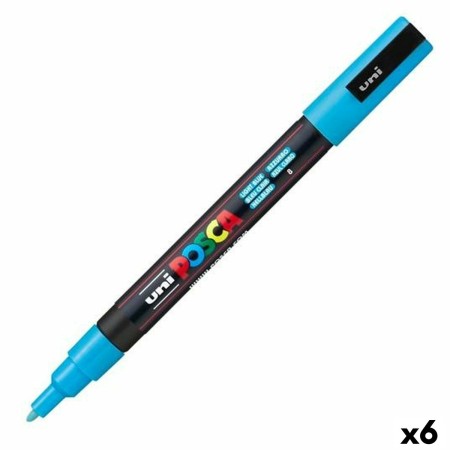 Marcador POSCA PC-3M Azul Azul Claro (6 Unidades) | Tienda24 - Global Online Shop Tienda24.eu