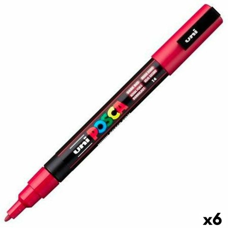 Pennarello POSCA PC-3M Rosso Scuro (6 Unità) | Tienda24 - Global Online Shop Tienda24.eu