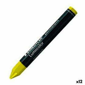 Ceras de cores Staedtler Lumocolor Permanente Amarelo (12 Unidades) de Staedtler, Lápis plásticos e de cera - Ref: S8422832, ...