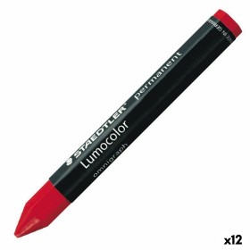 Crayons gras de couleur Staedtler Lumocolor Permanent Rouge (12 Unités) de Staedtler, Craies grasses - Réf : S8422833, Prix :...