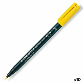 Marqueur permanent Staedtler Lumocolor 313-1 S Jaune (10 Unités) de Staedtler, Marqueurs indélébiles & Stylos-marqueurs - Réf...