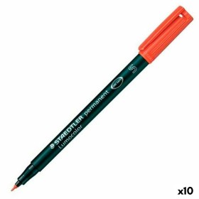 Marcatore permanente Staedtler Lumocolor 313-2 S Rosso (10 Unità) di Staedtler, Pennarelli indelebili e marcatori - Rif: S842...