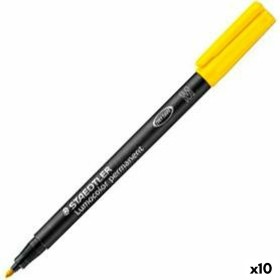 Permanent marker Staedtler Lumocolor 317 M Yellow 10 Pieces (10 Units) by Staedtler, Permanent Markers & Marker Pens - Ref: S...