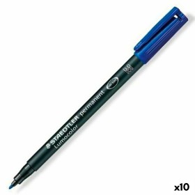 Marqueur permanent Staedtler Lumocolor 317-3 M Bleu (10 Unités) de Staedtler, Marqueurs indélébiles & Stylos-marqueurs - Réf ...