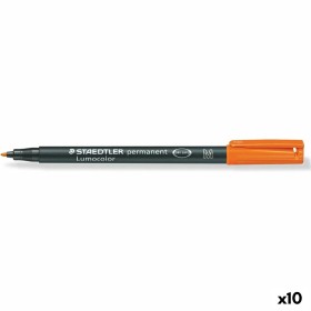 Marcatore permanente Staedtler Lumocolor 317 M Arancio (10 Unità) di Staedtler, Pennarelli indelebili e marcatori - Rif: S842...