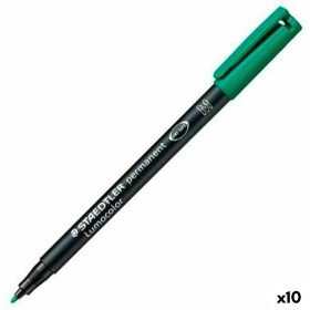 Marcatore permanente Staedtler Lumocolor 313-5 M Verde (10 Unità) di Staedtler, Pennarelli indelebili e marcatori - Rif: S842...