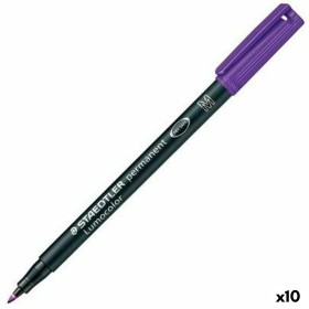 Marqueur permanent Staedtler Lumocolor 317-6 M Violet (10 Unités) de Staedtler, Marqueurs indélébiles & Stylos-marqueurs - Ré...