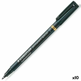 Marqueur permanent Staedtler Lumocolor Special F Noir (10 Unités) de Staedtler, Marqueurs indélébiles & Stylos-marqueurs - Ré...