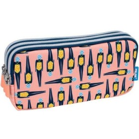 Trousse Fourre-Tout Triple Milan Swins Jaune Rose 20 x 11 x 6,5 cm de Milan, Trousses - Réf : S8423191, Prix : 12,54 €, Remis...