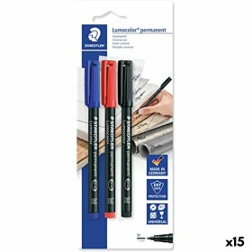 Conjunto de Canetas de Feltro Staedtler Lumocolor 317-S Multicolor 10 Peças (15 Unidades) de Staedtler, Marcadores permanente...