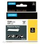 Ruban Laminé pour Etiqueteuses Rhino Dymo ID1-12 12 x 3,5 mm Noir Blanc Autocollants (5 Unités) de Dymo, Étiquettes adhésives...