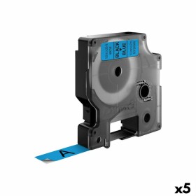 Cinta Laminada para Rotuladoras Dymo D1 45016 12 mm LabelManager™ Azul Negro (5 Unidades) de Dymo, Etiquetas adhesivas y pega...