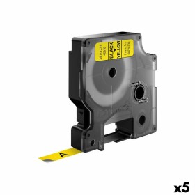 Cinta laminada para máquinas rotuladoras Dymo D1 40918 9 mm LabelManager™ Preto Amarelo (5 Unidades) de Dymo, Etiquetas adesi...