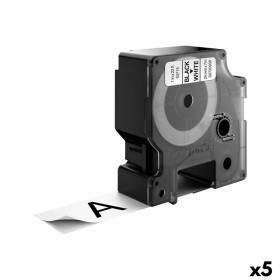 Laminiertes Klebeband zur Kennzeichnung von Maschinen Dymo D1 53713 24 mm LabelManager™ Weiß Schwarz (5 Stück) von Dymo, Kleb...