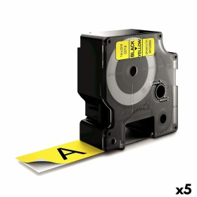 Cinta laminada para máquinas rotuladoras Dymo D1 53718 24 mm LabelManager™ Preto Amarelo (5 Unidades) de Dymo, Etiquetas ades...