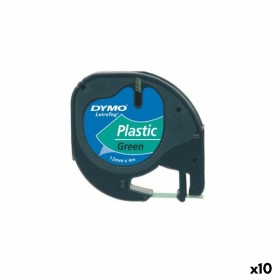 Nastro Laminato per Etichettatrici Dymo 91204 12 mm LetraTag® Nero Verde (10 Unità) di Dymo, Etichette adesive e adesivi - Ri...