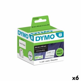 Etiquetas para Impressora Dymo 99014 54 x 101 mm LabelWriter™ Branco Preto (6 Unidades) de Dymo, Etiquetas adesivas e autocol...