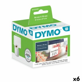 Drucker-Etiketten Dymo S0722440 54 x 70 mm LabelWriter™ Weiß (6 Stück) von Dymo, Klebeetiketten und Aufkleber - Ref: S8424306...