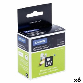 Etichette per Stampante Dymo Bianco Nero 1000 Pezzi 13 x 25 mm (6 Unità) di Dymo, Etichette adesive e adesivi - Rif: S8424311...