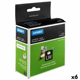 Rouleau d'Étiquettes Dymo LW11355 19 x 51 mm Blanc Noir (6 Unités) de Dymo, Étiquettes adhésives et autocollants - Réf : S842...