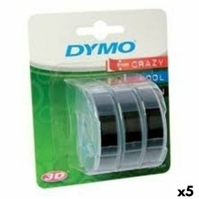 Cinta Laminada para Rotuladoras Dymo 84773 9 mm x 3 m Negro Blanco (5 Unidades) de Dymo, Etiquetas adhesivas y pegatinas - Re...