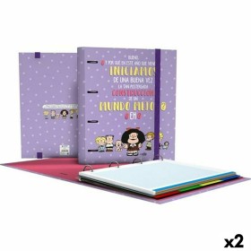 Reliure à anneaux Mafalda Carpebook Lila A4 (2 Unités) de Mafalda, Classeurs - Réf : S8424563, Prix : 15,74 €, Remise : %