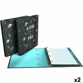 Ring binder Glow Lab Cisnes Blue A4 27 x 33 x 6 cm | Tienda24 - Global Online Shop Tienda24.eu