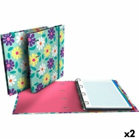 Ring binder Grafoplas Carpebook Flowers Green A4 (2 Units) by Grafoplas, Filing cabinets - Ref: S8424565, Price: 27,87 €, Dis...