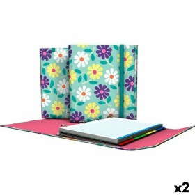 Raccoglitore ad anelli Grafoplas Flowers Multicolore A4 (2 Unità) di Grafoplas, Armadi schedari - Rif: S8424622, Prezzo: 27,8...