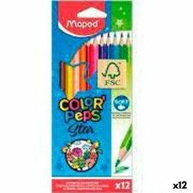 Crayons de couleur Maped Color' Peps Star Multicouleur 12 Pièces (12 Unités) de Maped, Matériel de dessin - Réf : S8424900, P...